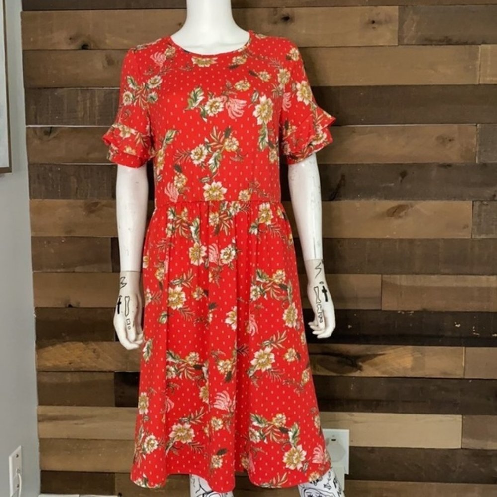 Mikarose Flowy Floral Print Dress
